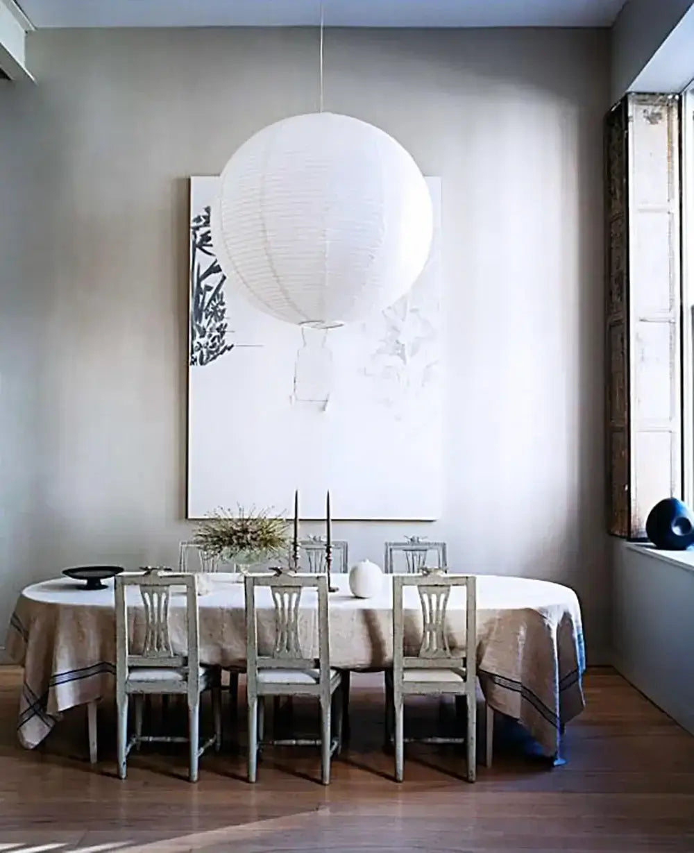 Elegant Pendant Light | Japanese Handcrafted Design with Modern Aesthetics | White Lantern for Kitchen and Home Decor