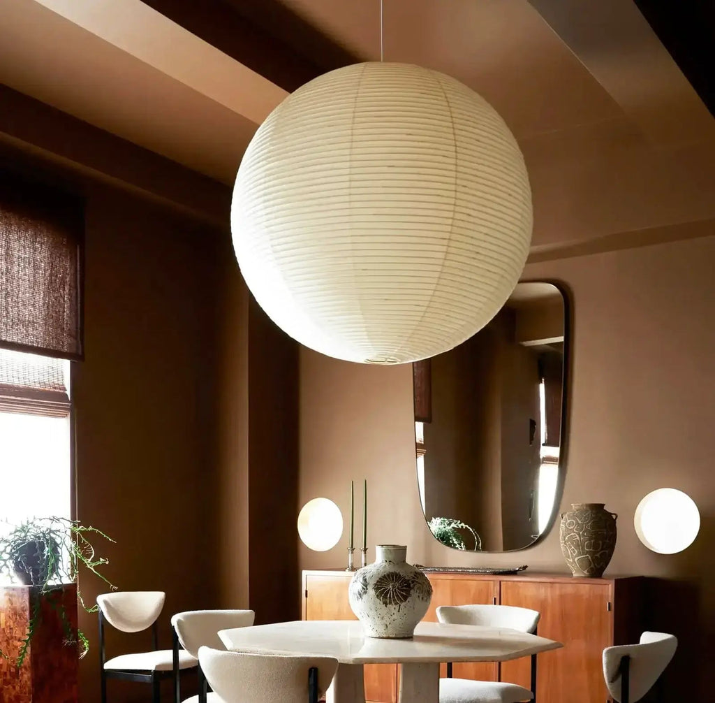 Elegant Pendant Light | Japanese Handcrafted Design with Modern Aesthetics | White Lantern for Kitchen and Home Decor