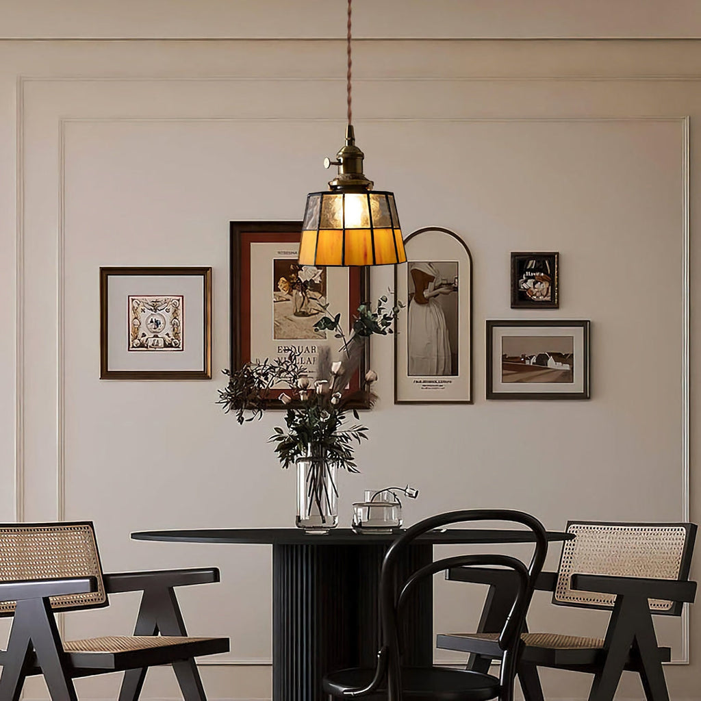 Elegant Stained Glass Pendant Light | Unique Kitchen Pendant Lighting for Timeless Home Decor
