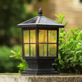 Elegant Stone Light Pillar | Solar Outdoor Lighting with Dual Power Modes | Waterproof Design for Pathways and Gardens