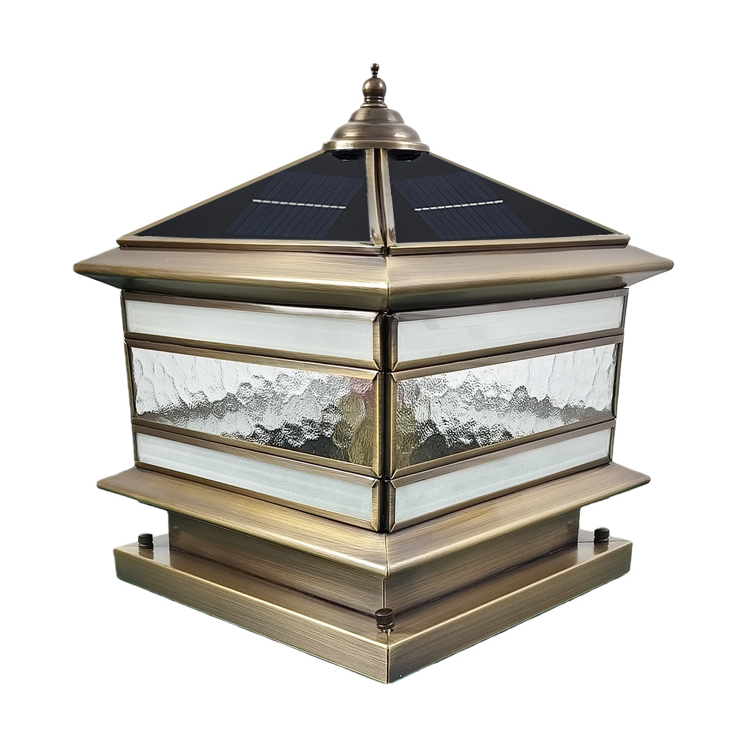 Elegant Stone Pillar Solar Lights | Dual Power Options with Vintage Design | Durable Outdoor Lighting for Garden Ambiance