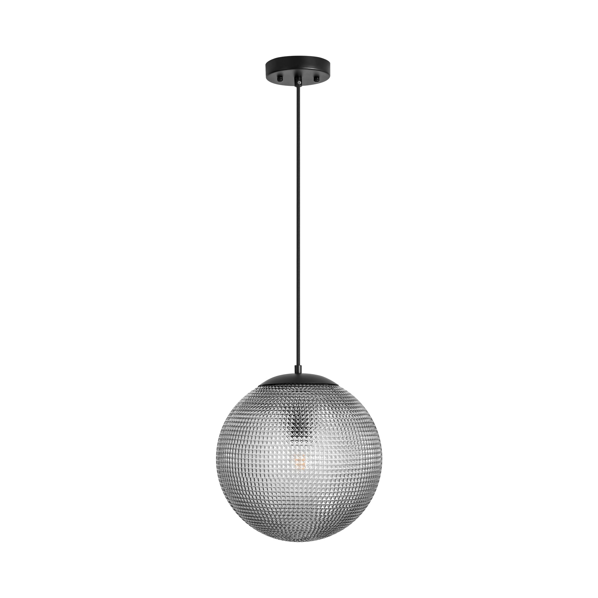 Elegant Vintage | Glass Pendant Light with Diamond Pattern Shade | Adjustable Height for Modern Kitchen Spaces