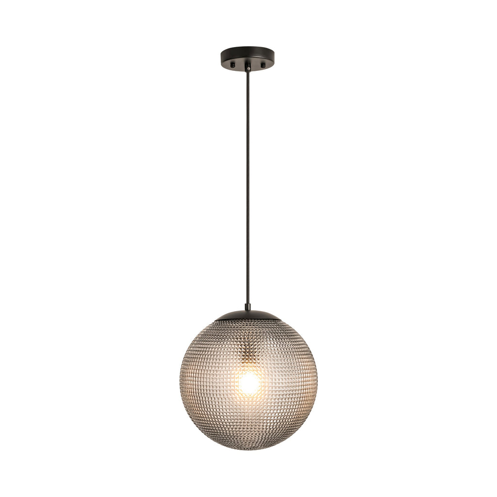 Elegant Vintage | Glass Pendant Light with Diamond Pattern Shade | Adjustable Height for Modern Kitchen Spaces