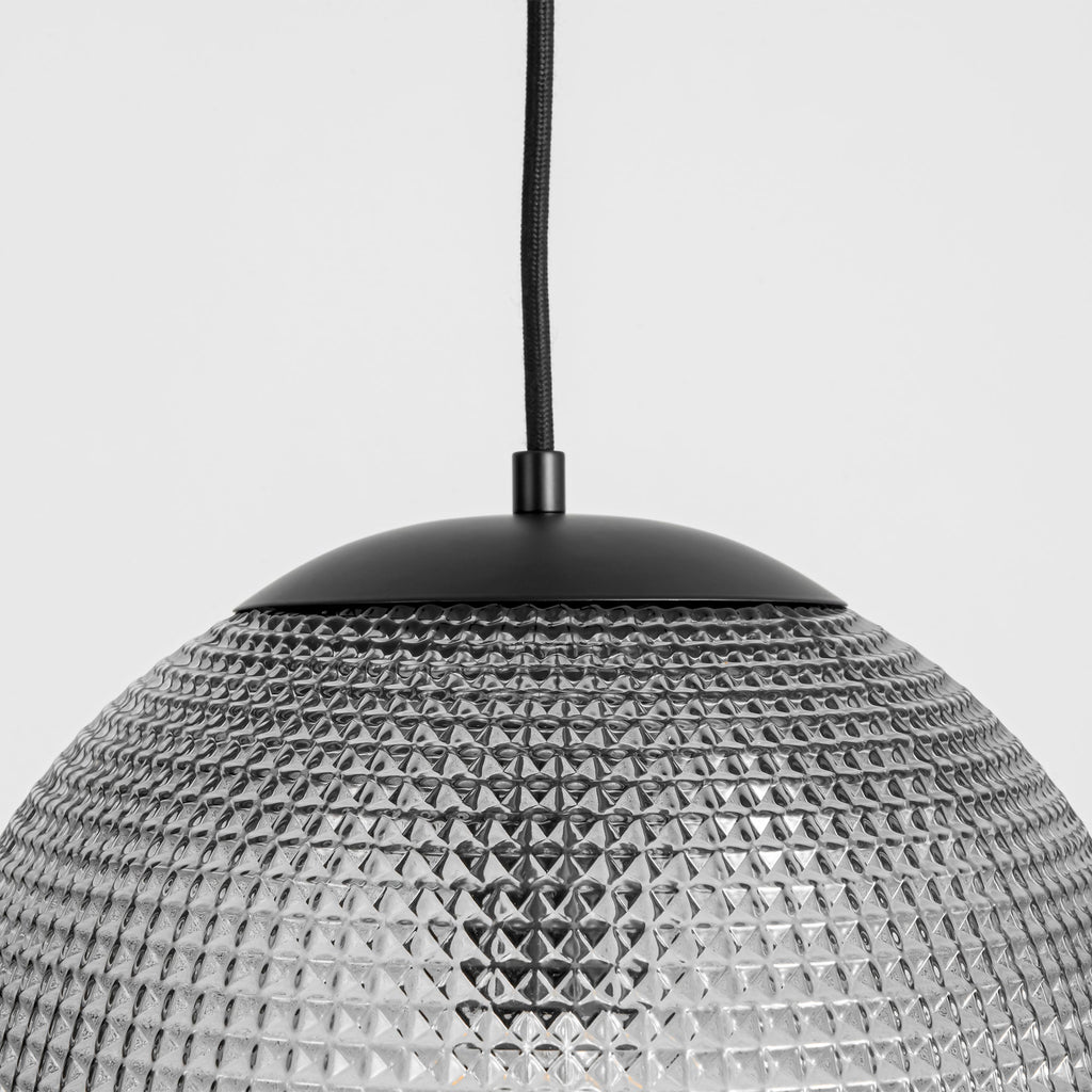 Elegant Vintage | Glass Pendant Light with Diamond Pattern Shade | Adjustable Height for Modern Kitchen Spaces