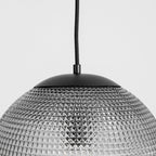 Elegant Vintage | Glass Pendant Light with Diamond Pattern Shade | Adjustable Height for Modern Kitchen Spaces