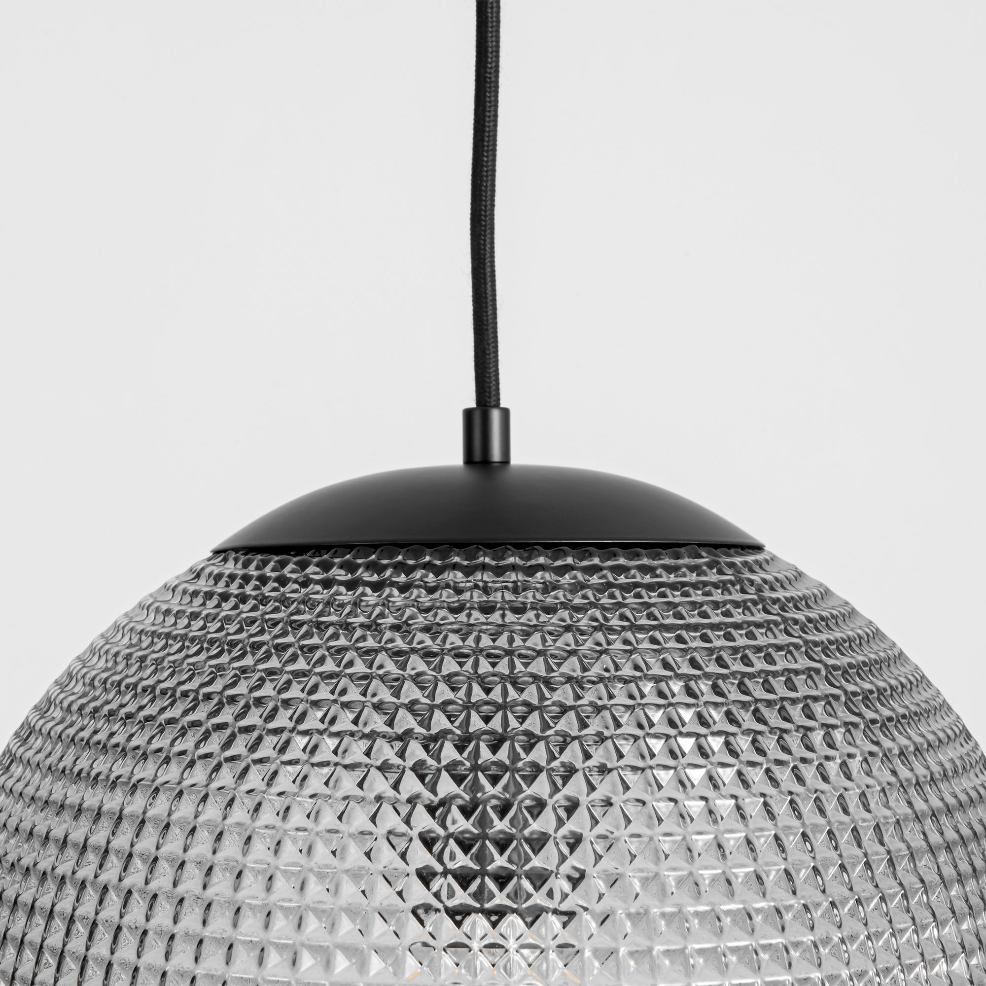 Elegant Vintage | Glass Pendant Light with Diamond Pattern Shade | Adjustable Height for Modern Kitchen Spaces