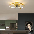 Elegant | Modern Flush Mount Ceiling Fan with Dimmable LED Light | Stylish Fandelier Design for Indoor Ventilation