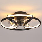 Elegant | Modern Flush Mount Ceiling Fan with Dimmable LED Light | Stylish Fandelier Design for Indoor Ventilation