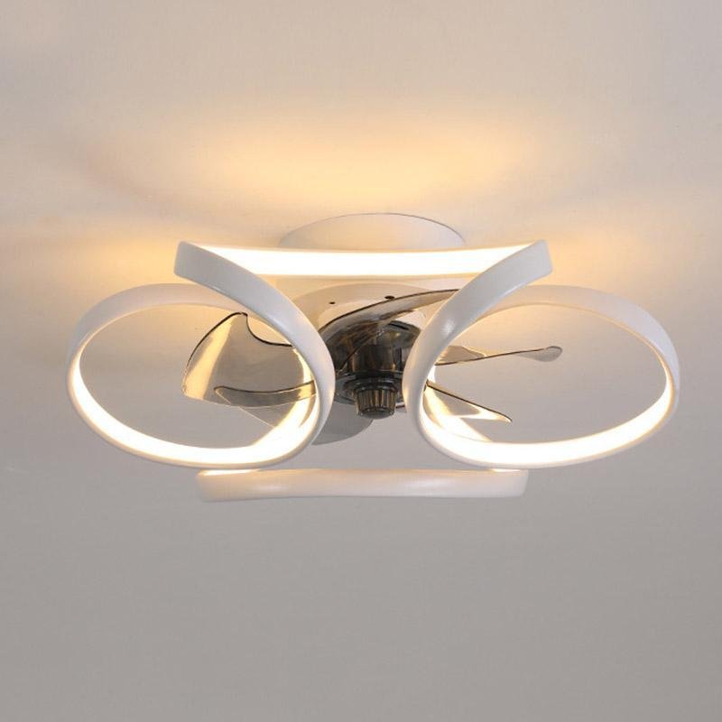 Elegant | Modern Flush Mount Ceiling Fan with Dimmable LED Light | Stylish Fandelier Design for Indoor Ventilation