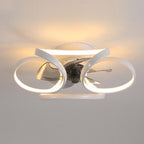 Elegant | Modern Flush Mount Ceiling Fan with Dimmable LED Light | Stylish Fandelier Design for Indoor Ventilation