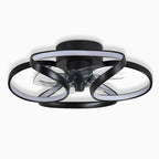 Elegant | Modern Flush Mount Ceiling Fan with Dimmable LED Light | Stylish Fandelier Design for Indoor Ventilation