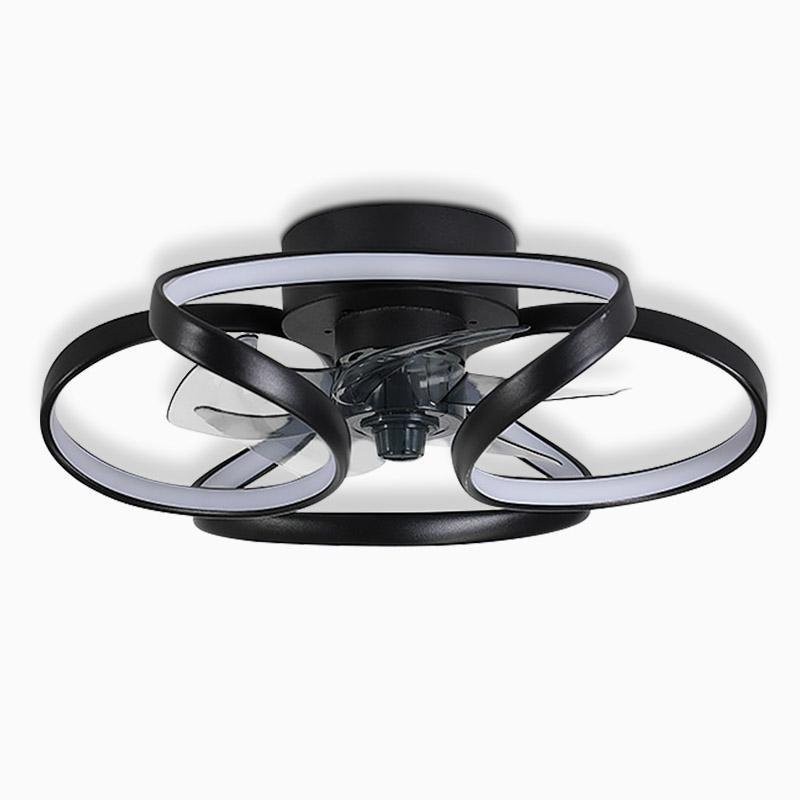 Elegant | Modern Flush Mount Ceiling Fan with Dimmable LED Light | Stylish Fandelier Design for Indoor Ventilation