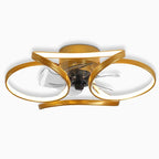 Elegant | Modern Flush Mount Ceiling Fan with Dimmable LED Light | Stylish Fandelier Design for Indoor Ventilation