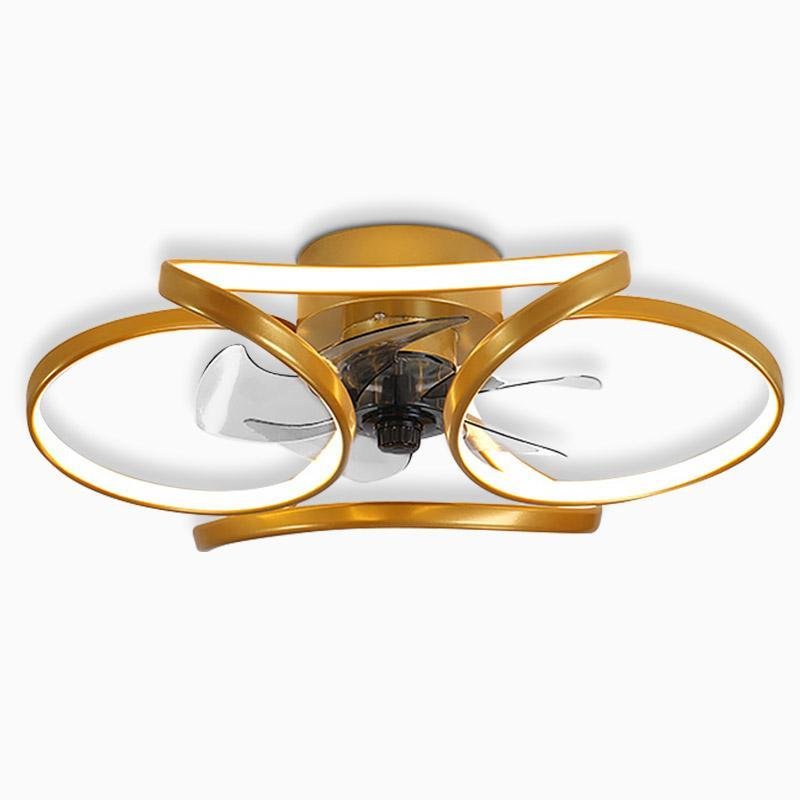 Elegant | Modern Flush Mount Ceiling Fan with Dimmable LED Light | Stylish Fandelier Design for Indoor Ventilation