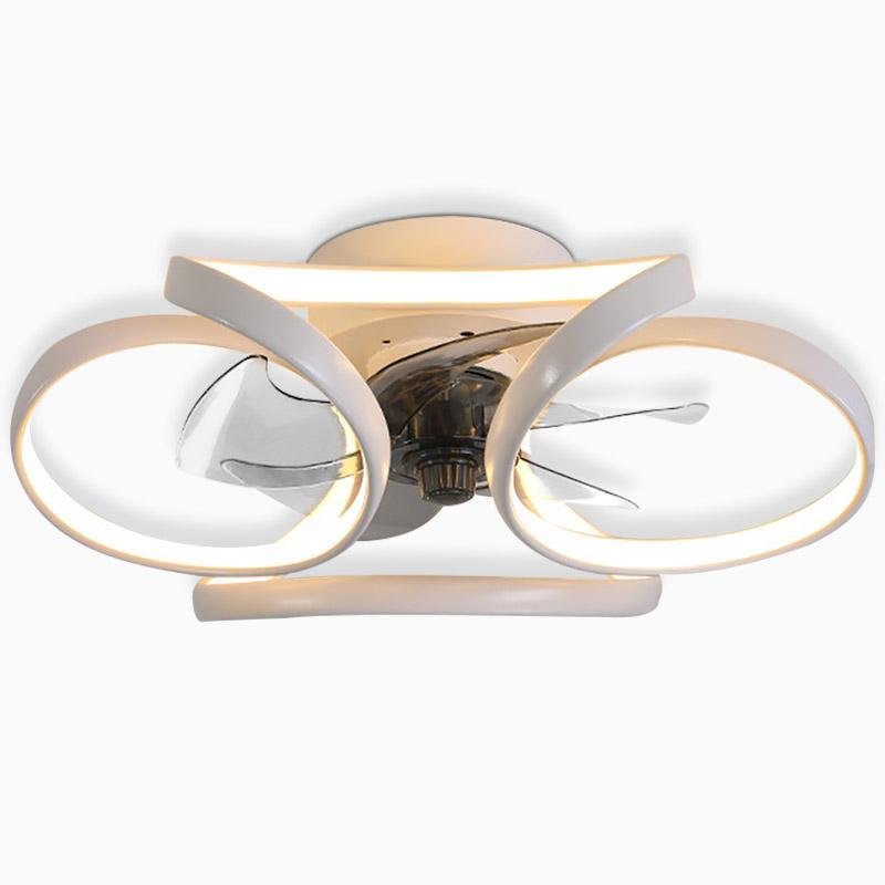 Elegant | Modern Flush Mount Ceiling Fan with Dimmable LED Light | Stylish Fandelier Design for Indoor Ventilation