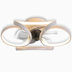 Elegant | Modern Flush Mount Ceiling Fan with Dimmable LED Light | Stylish Fandelier Design for Indoor Ventilation