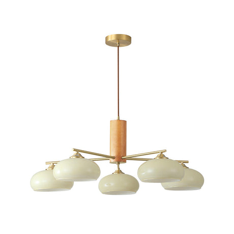 Kronleuchter, oval mit organischer Kaki-Form