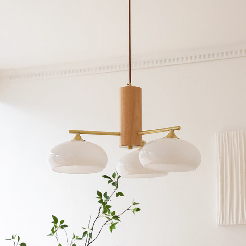 Kronleuchter, oval mit organischer Kaki-Form