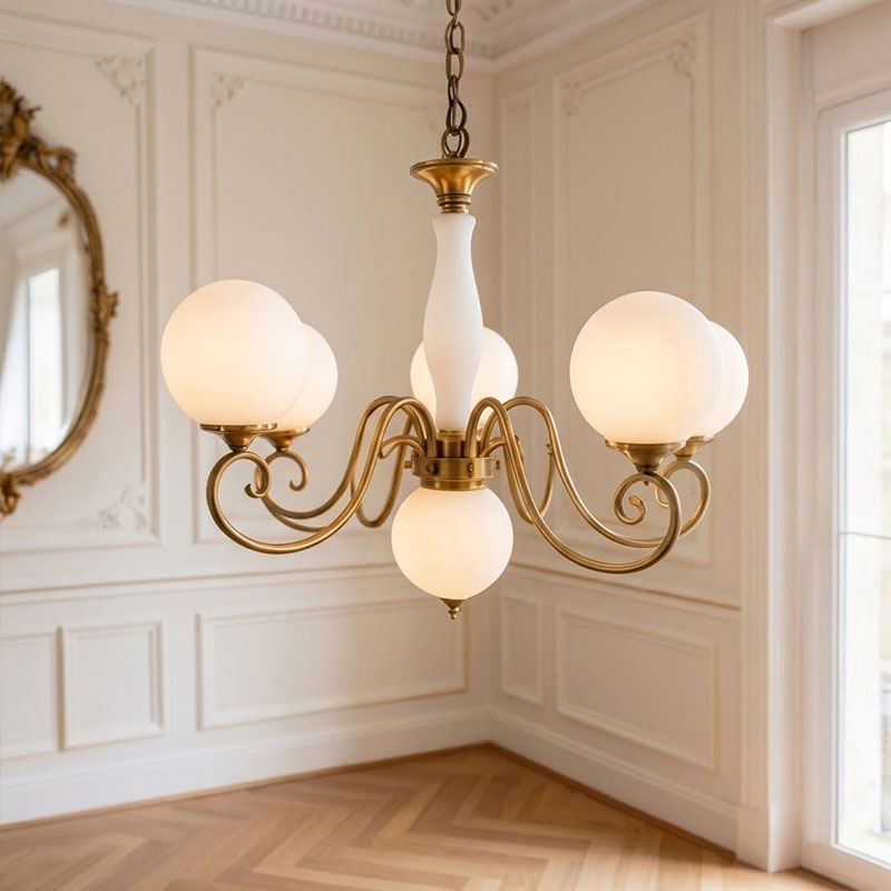 Evelyn chandelier white