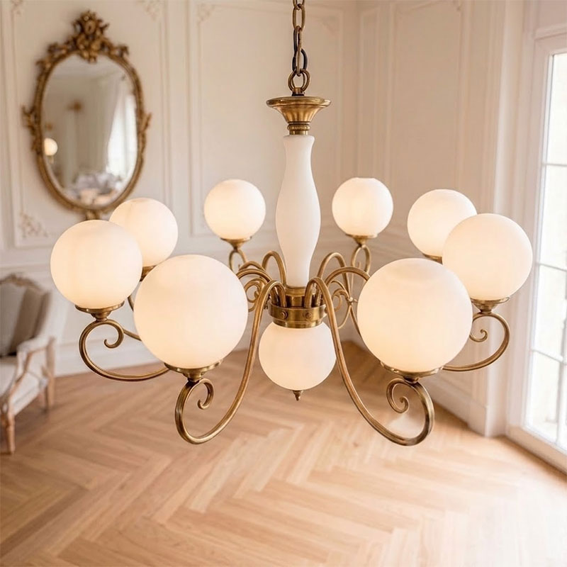 Evelyn chandelier white