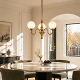 Evelyne opal chandelier in a dining room