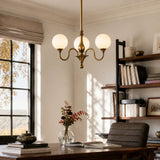 Evelyne opal chandelier in a study