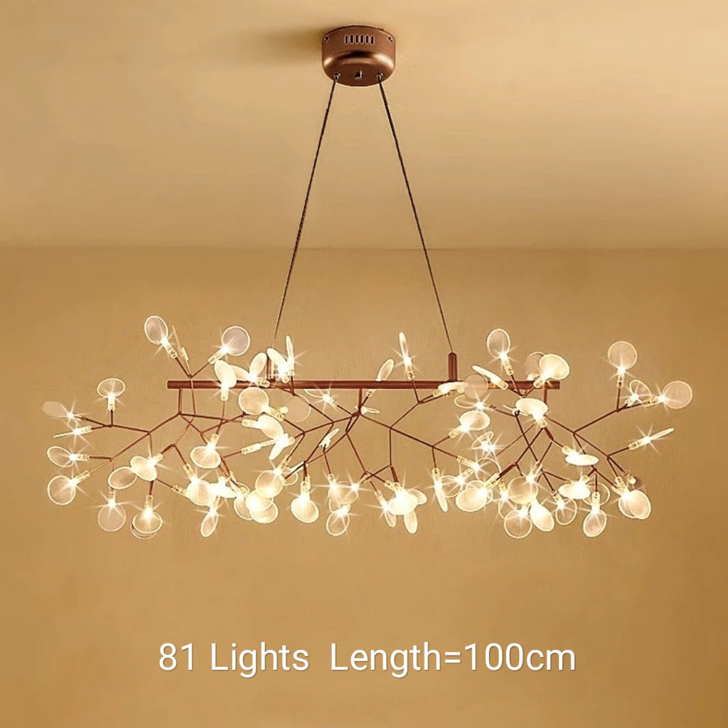 Firefly Sputnik Chandelier – Crossbar Pendant Light with Candle-Style LEDs