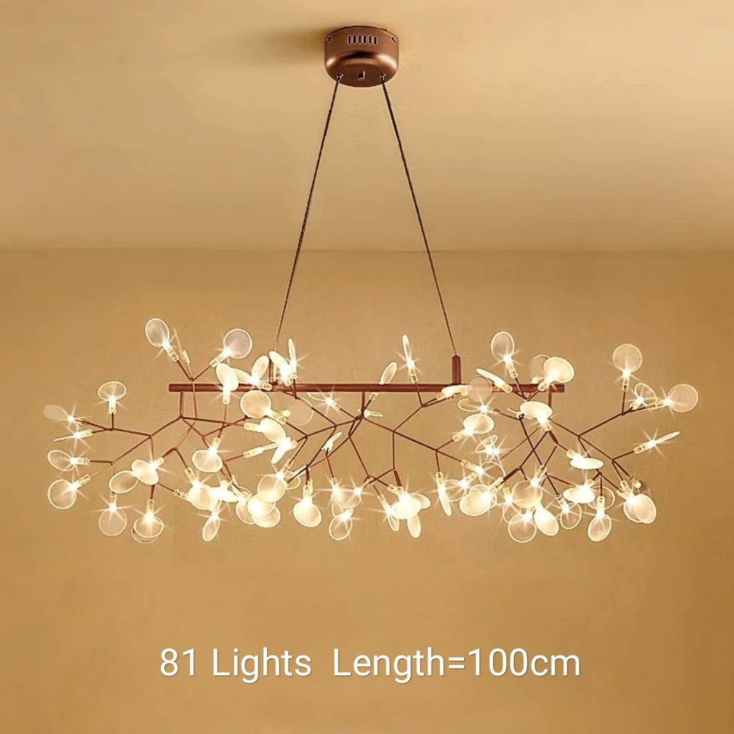 Firefly Sputnik Chandelier – Crossbar Pendant Light with Candle-Style LEDs