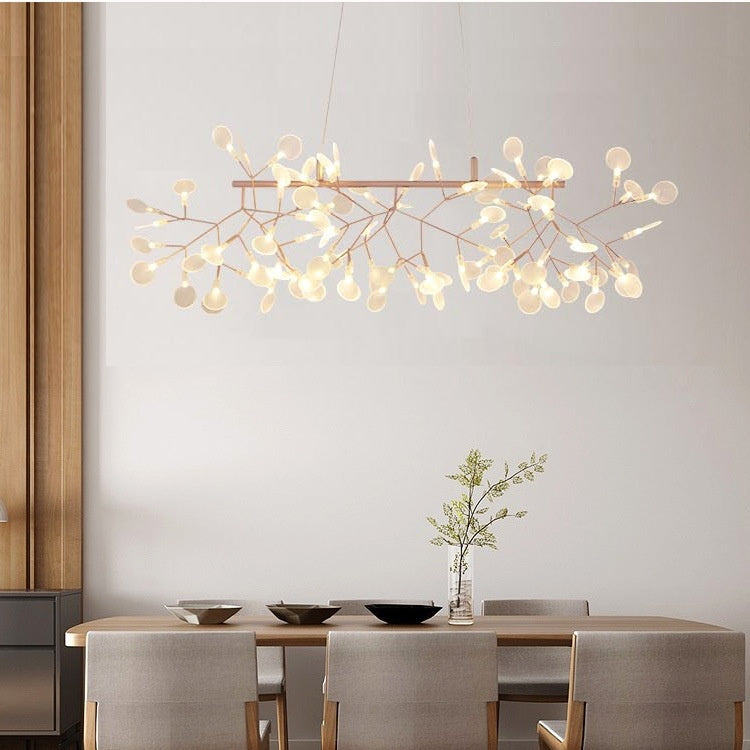 Firefly Sputnik Chandelier – Crossbar Pendant Light with Candle-Style LEDs