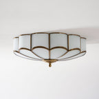 Flower-Shaped Glass Ceiling Lamp - Elegant Floral Lighting Fixture