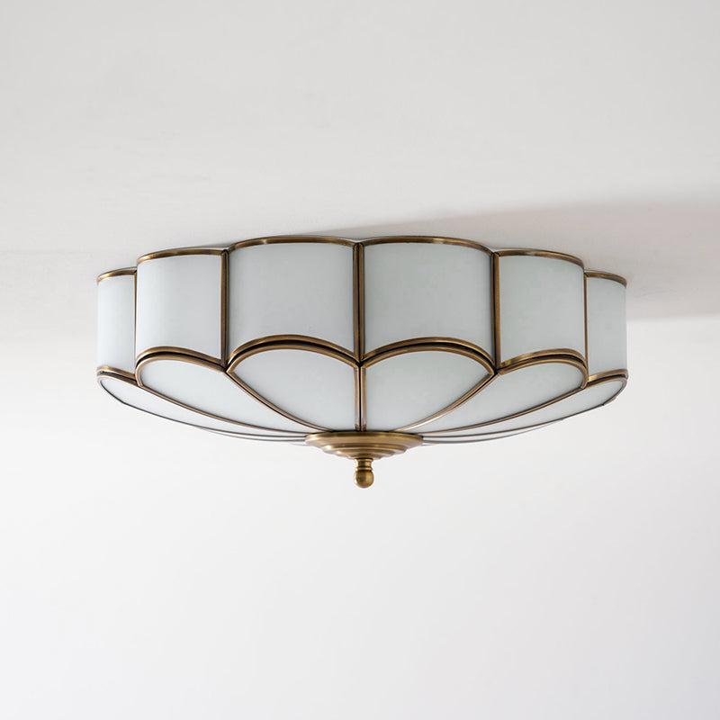 Flower-Shaped Glass Ceiling Lamp - Elegant Floral Lighting Fixture