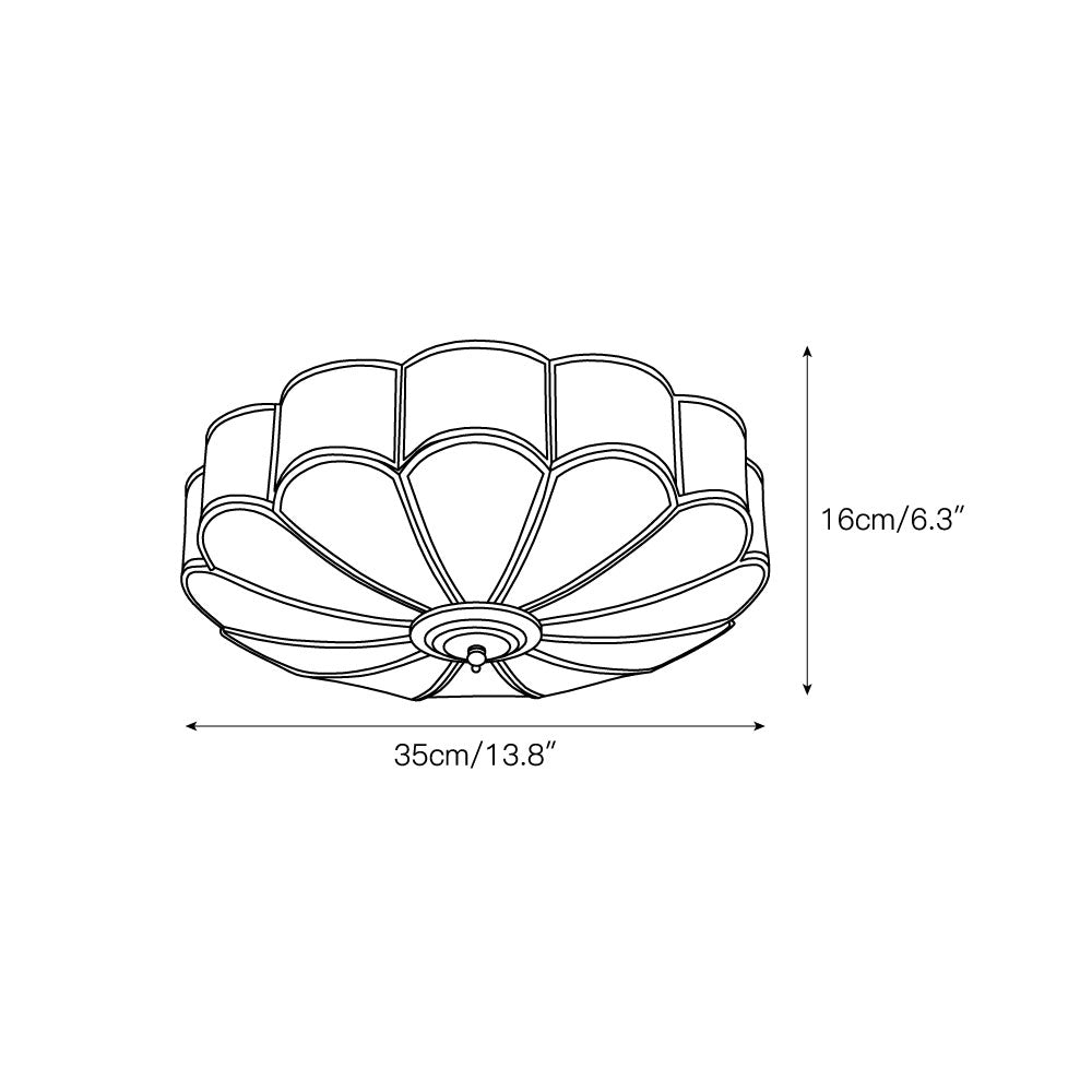 Flower-Shaped Glass Ceiling Lamp - Elegant Floral Lighting Fixture