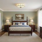 Flower-Shaped Glass Ceiling Lamp - Elegant Floral Lighting Fixture