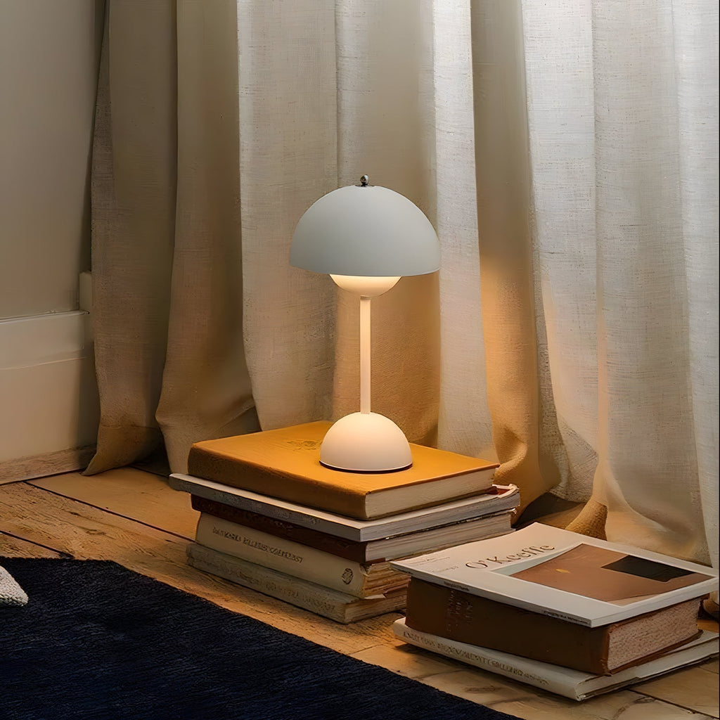 Flowerpot Portable Table Lamp Rechargeable Cordless LED Lamp with Touch Dimming