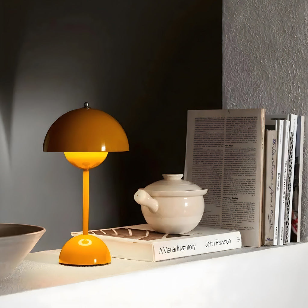 Flowerpot Portable Table Lamp Rechargeable Cordless LED Lamp with Touch Dimming