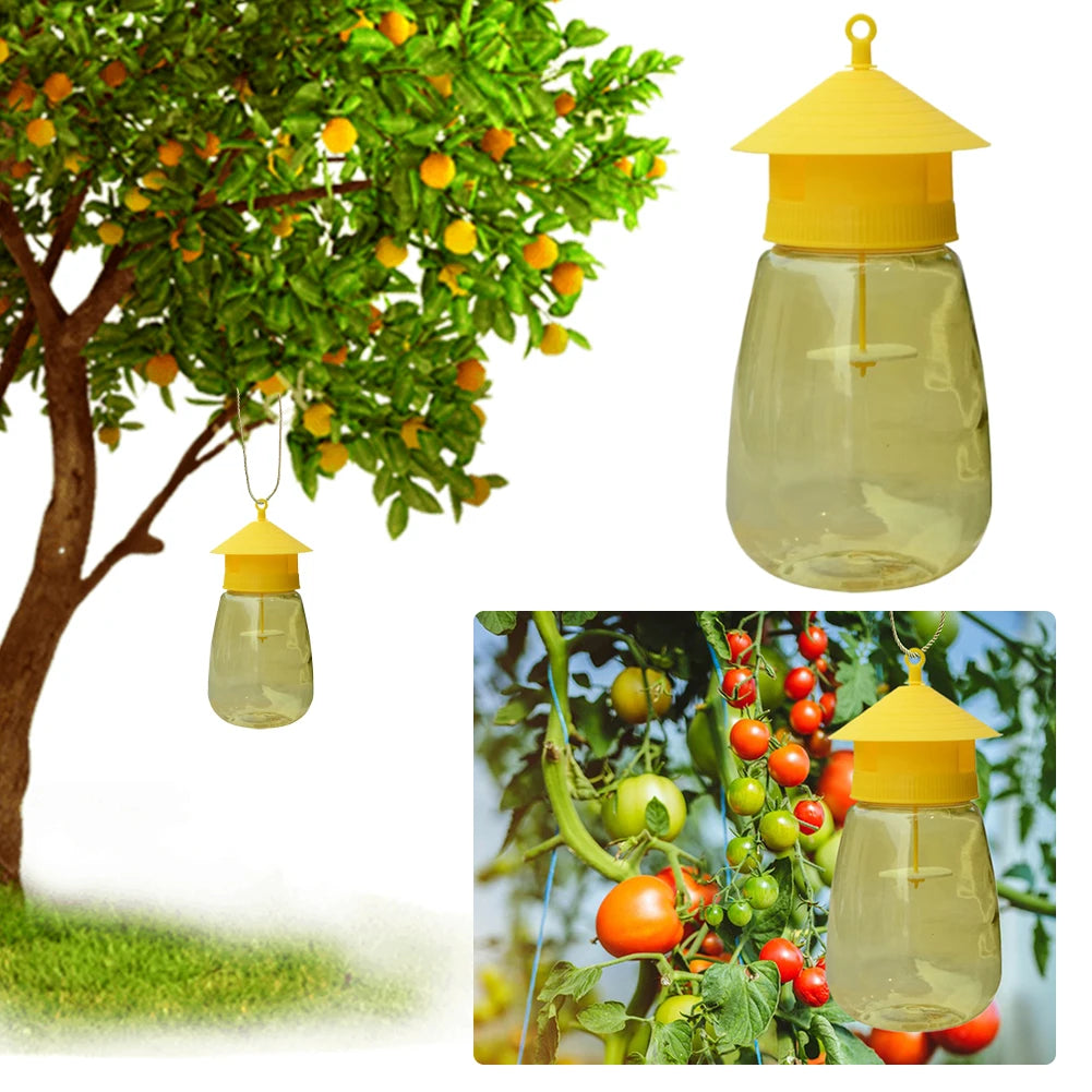 Garden Guardian | Pest Control Trap & Fly Catcher with Scent Lure | Reusable Solution for Outdoor Fruit Fly Management