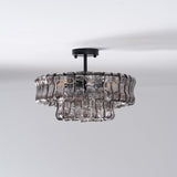 Ghiaccio tiered art-glass semi-flush ceiling light — supplier photo