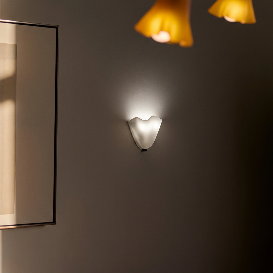 LED Glass Skirt Shell Wall Sconce Light for Elegant Ambient Lighting