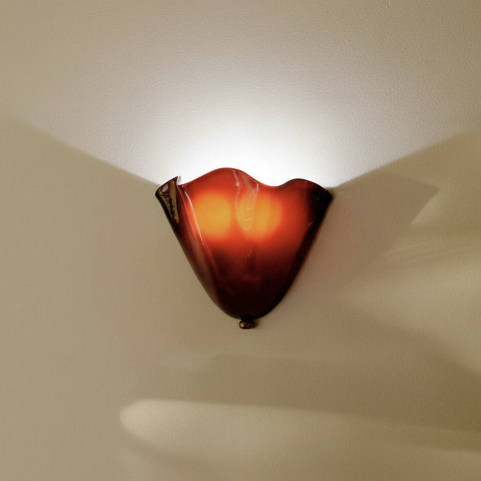 LED Glass Skirt Shell Wall Sconce Light for Elegant Ambient Lighting
