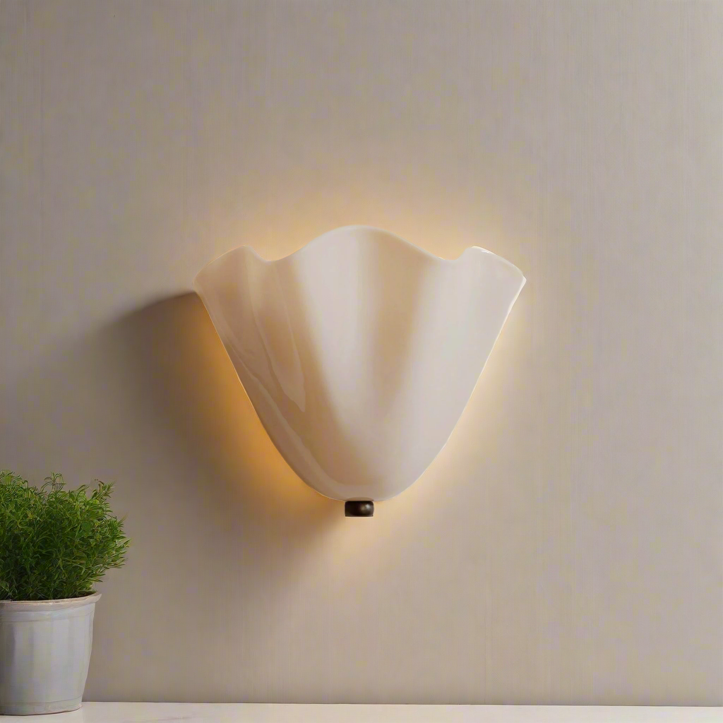 LED Glass Skirt Shell Wall Sconce Light for Elegant Ambient Lighting