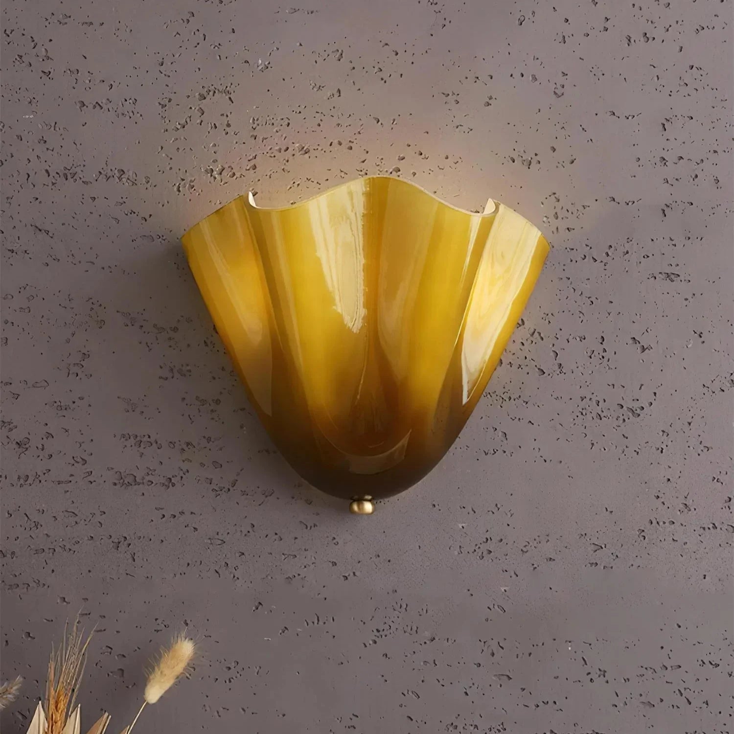 LED Glass Skirt Shell Wall Sconce Light for Elegant Ambient Lighting