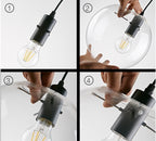 Globe Bubble Chandelier Clear Glass Cluster Pendant Light, Modern Fixture