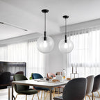 Globe Bubble Chandelier Clear Glass Cluster Pendant Light, Modern Fixture