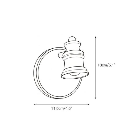 Halophane wall lamp