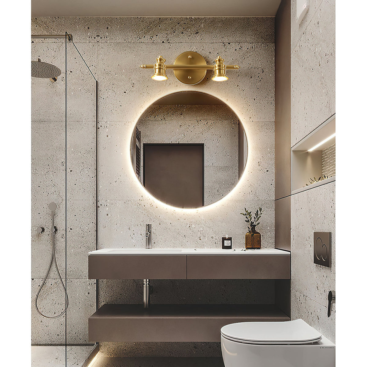 Halophane wall lamp