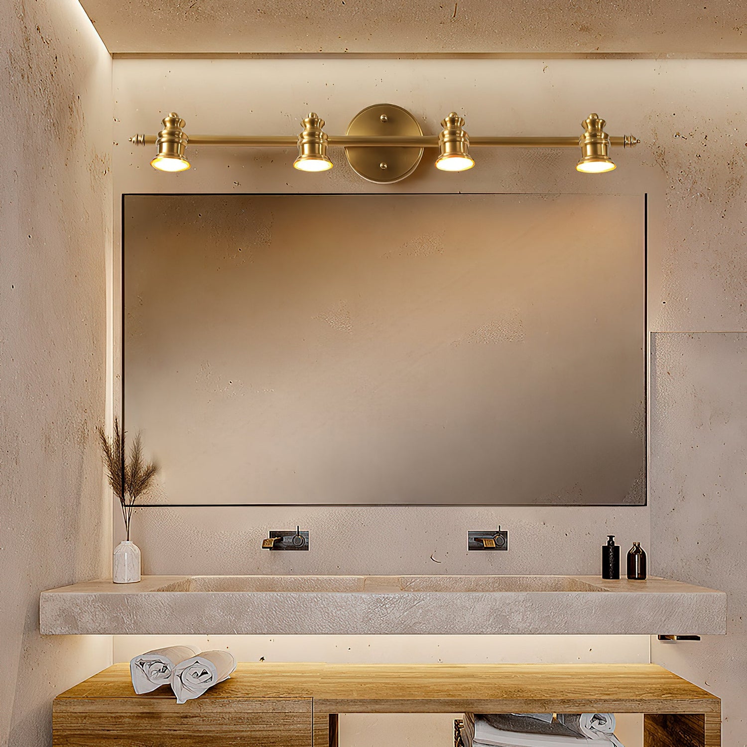 Halophane wall lamp