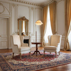 Hands Garner Floor Lamp Modern Wood & Linen Arc Reading Lamp