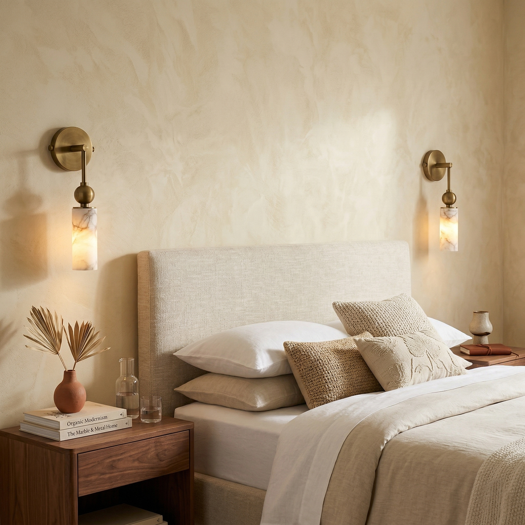 Harlin Alabaster Wall Lamp - Elegant Ambient Lighting for Living Spaces