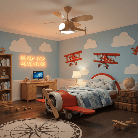 Heli ceiling fan light