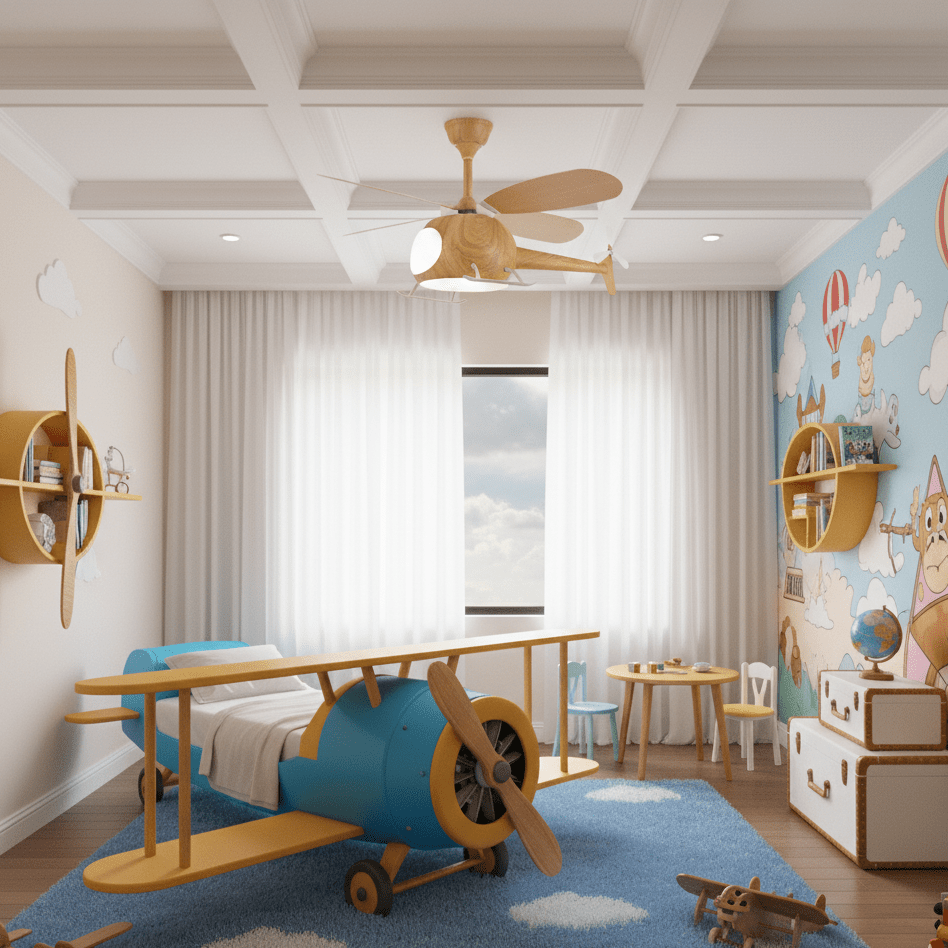 Heli ceiling fan light